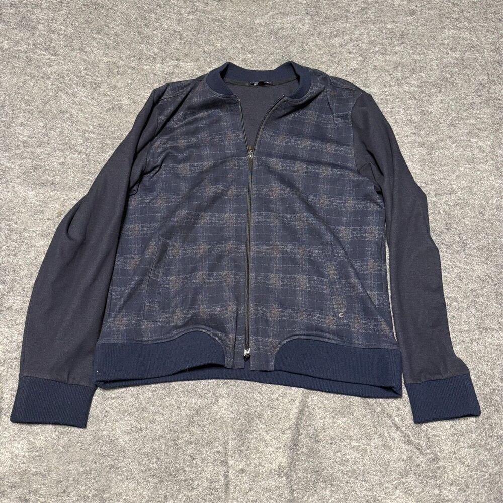 Robert Barakett Stelvio LS Zip Bomber Jacket Mens XXL Blue Cotton Blend RB22245